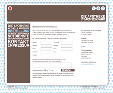 Apotheke im Sachsenpark Webseite